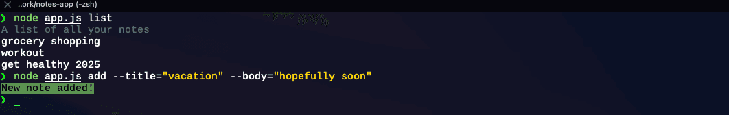 QuickNote CLI